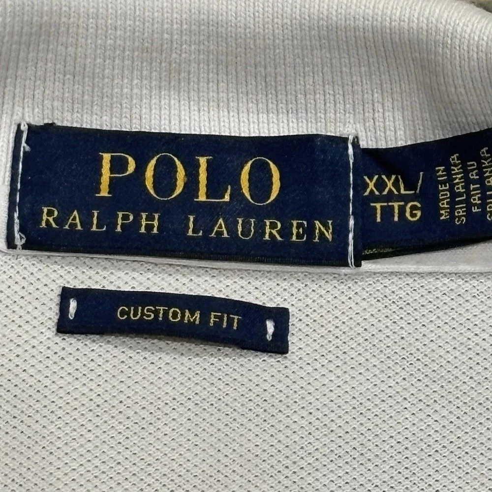 Polo‎ Ralph Lauren mesh polo shirt custom fit white XXL TTG